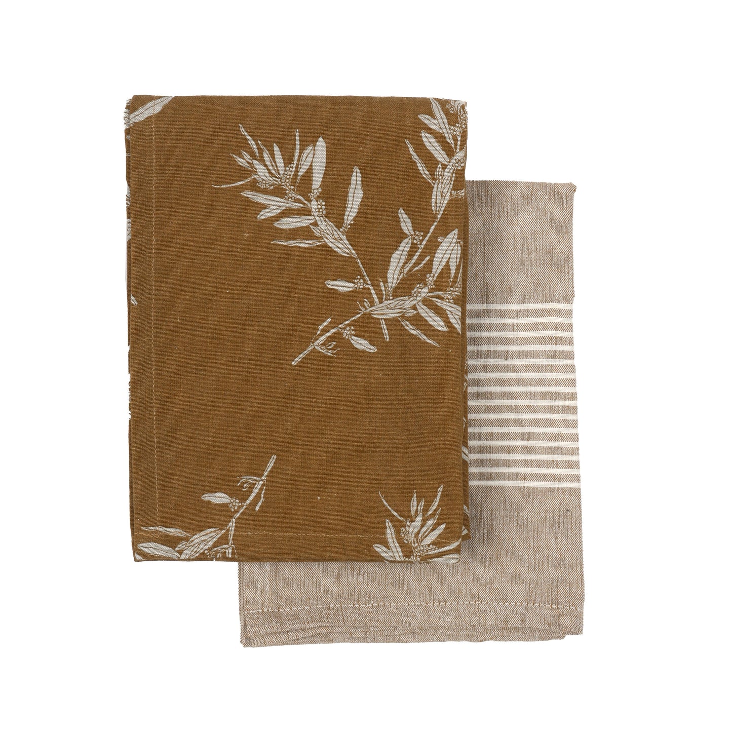 Raine & Humble - Tea Towels Set of Two, Olives Mustard