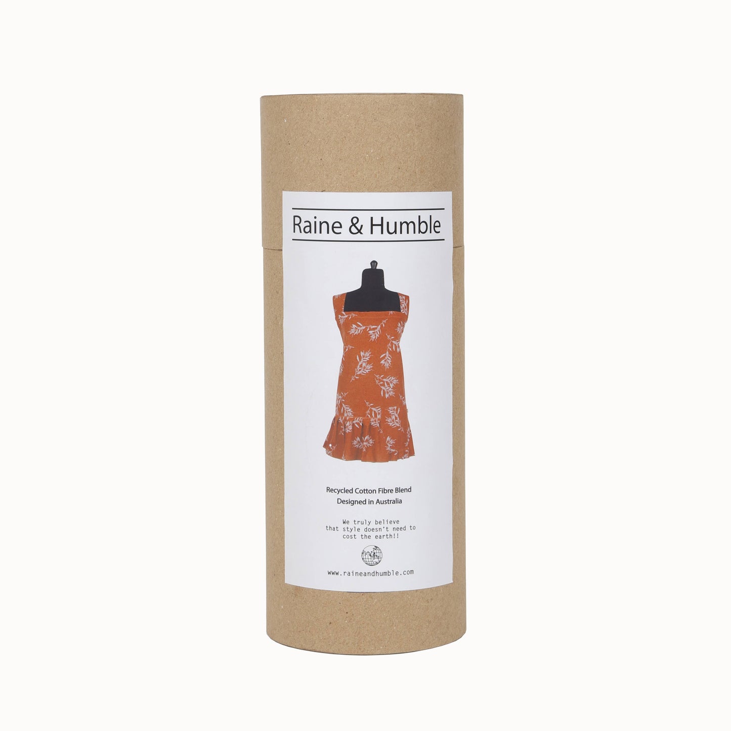 Raine & Humble - Apron Ruffled Pinafore Olives Cinnamon