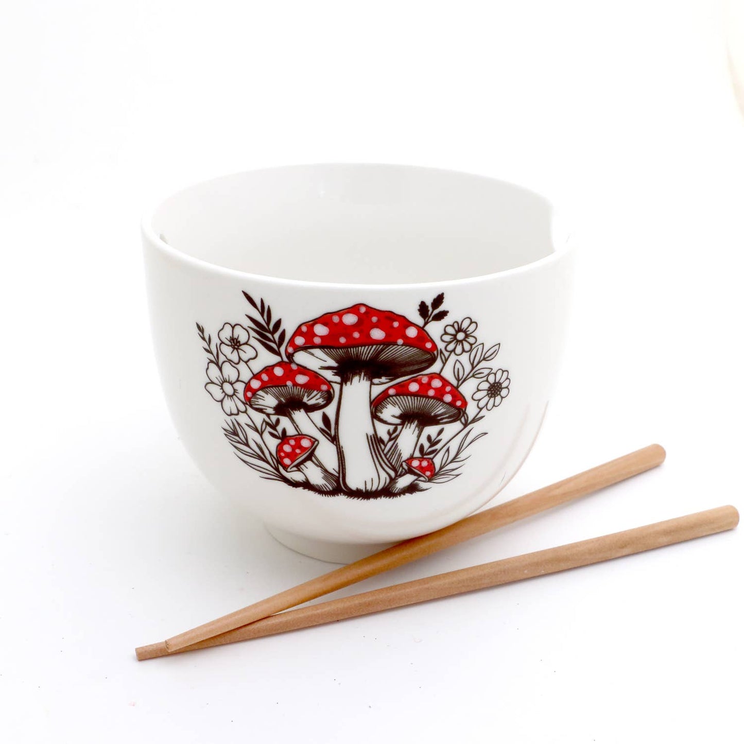 Lenny Mud - Mushroom Noodle Bowl w/ Chopsticks