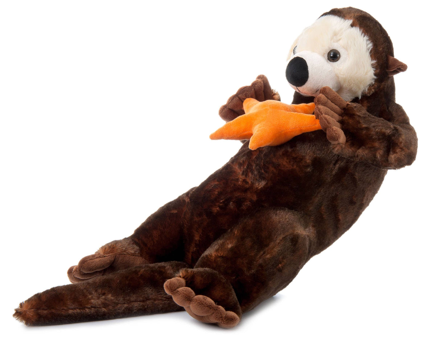 The Petting Zoo - Jumbo Eco-Plush Sea Otter with Starfish – 32"