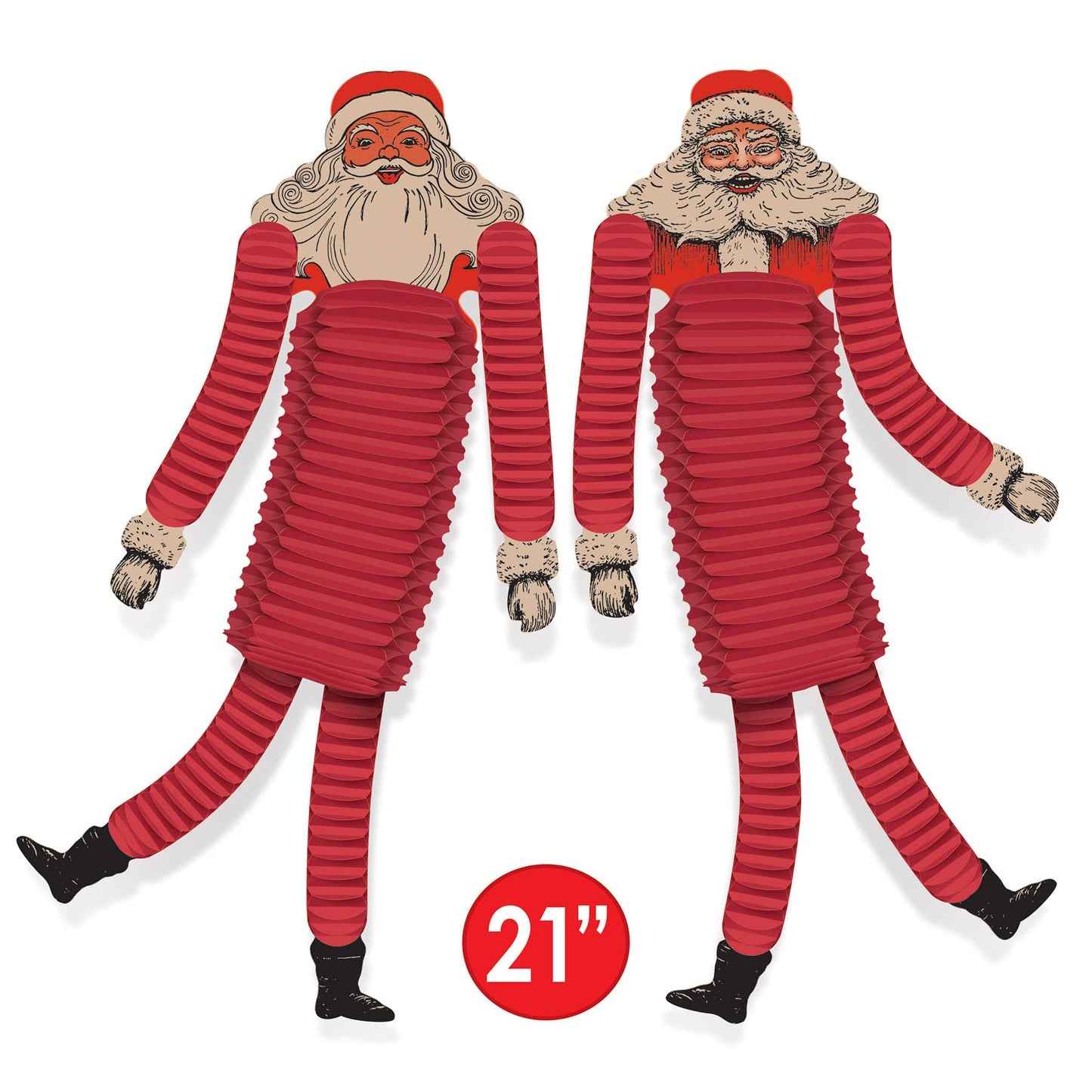 Beistle - Vintage Christmas Santa Tissue Dancers