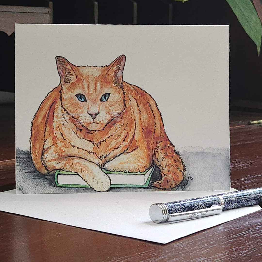 Critterwit and Company - My Book Cat Card