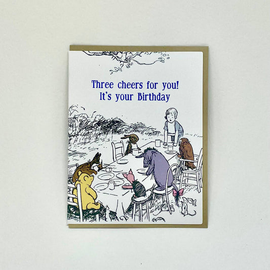Big Wheel Press - Three Cheers - Pooh Card