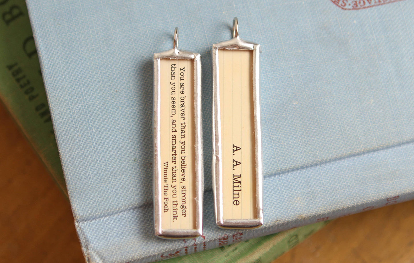 Jennifer Dahl Designs LLC - Winnie the Pooh A.A. Milne Literary Book Charm Necklace
