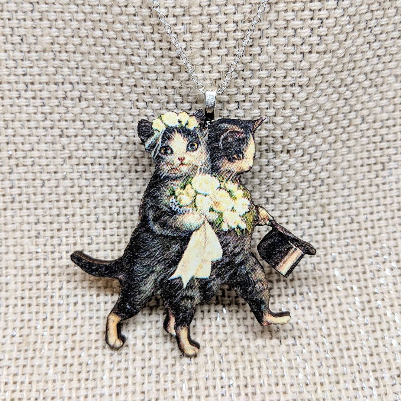 Iamsonotcool - Wedding Cats Necklace