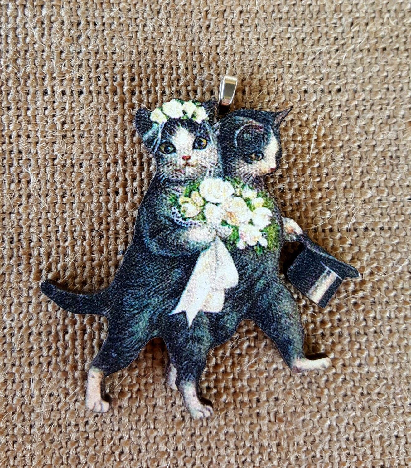 Iamsonotcool - Wedding Cats Necklace