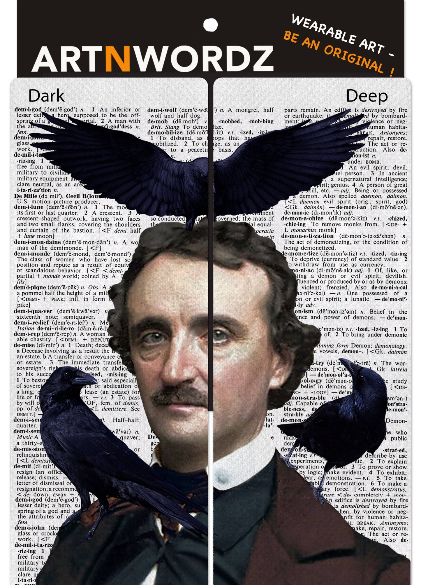 ARTNWORDZ LLC Edgar Alan Poe Socks