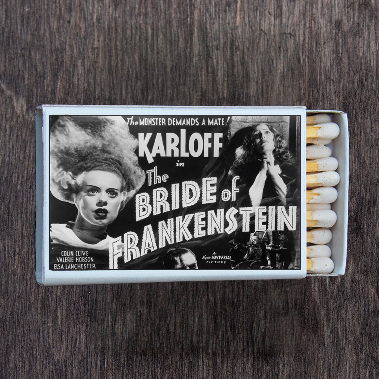 Most Amazing - Bride of Frankenstein Matchbox • Candle Acc • Matches