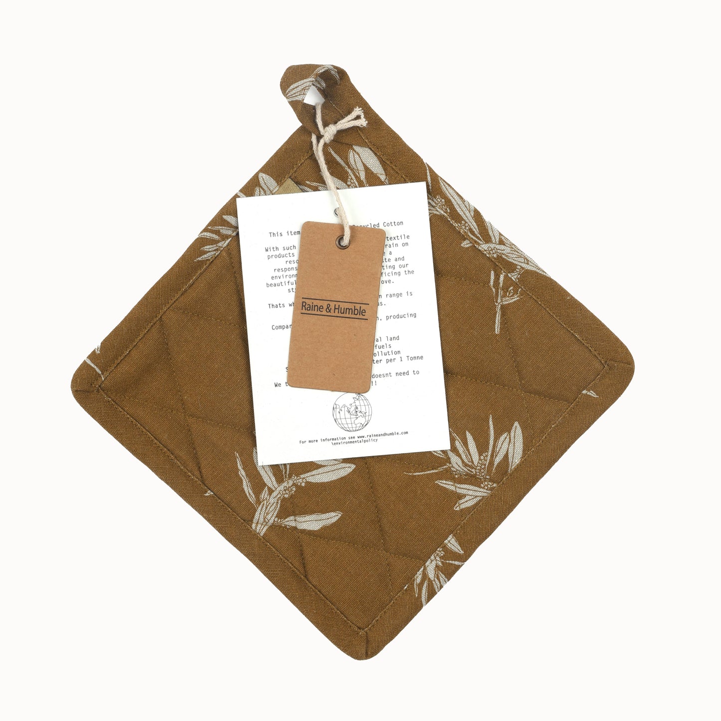 Raine & Humble - Pot Holder Trivets Olives Mustard