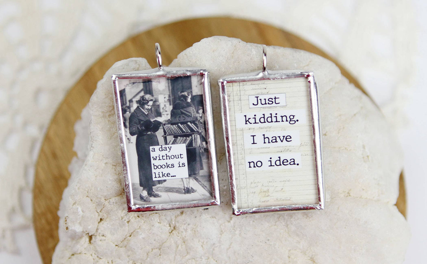 Jennifer Dahl Designs LLC - A Day Without Books Library Reading Charm Necklace