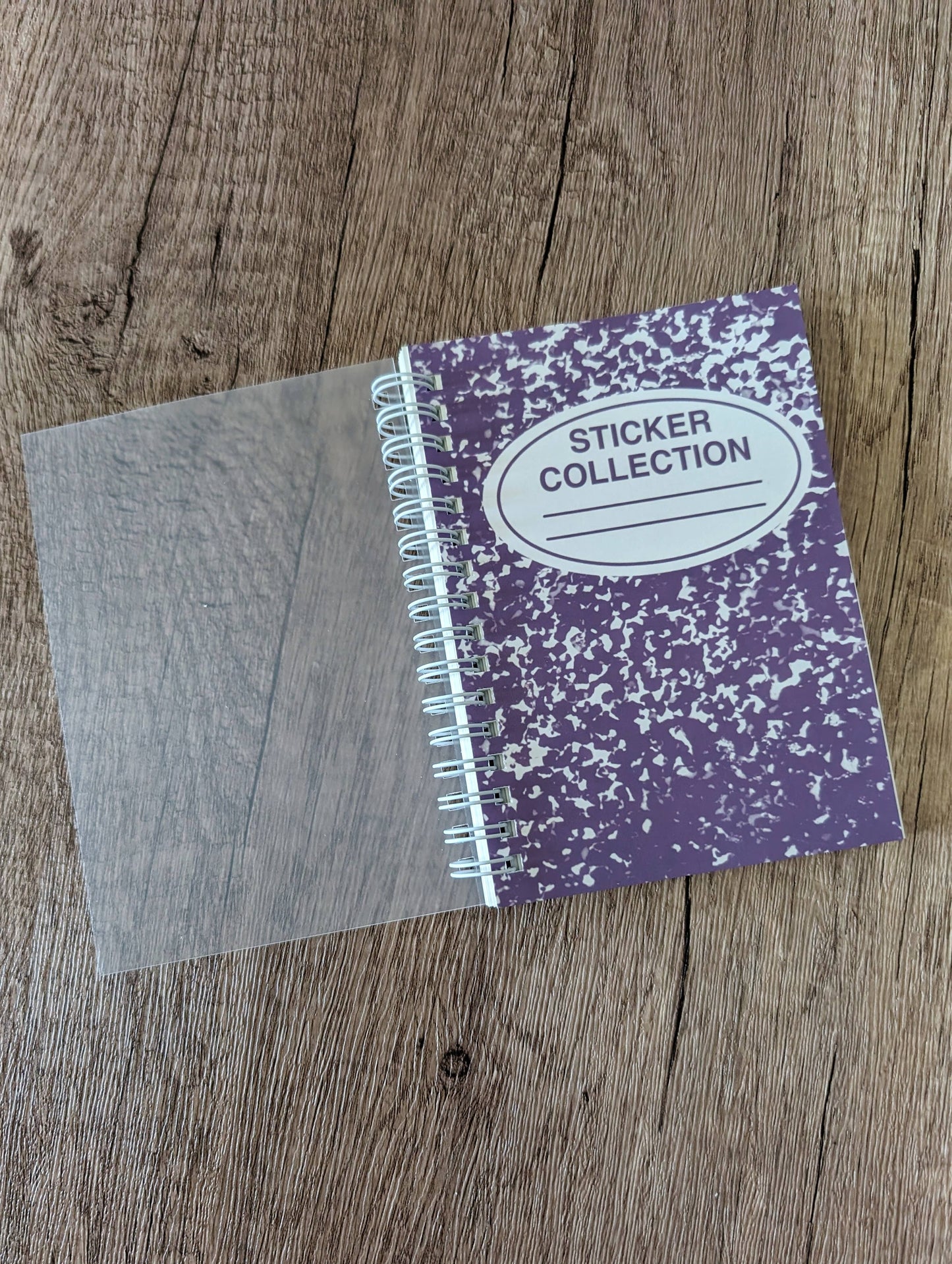 Sadsquatch - Purple Composition Notebook Reusable Sticker Book