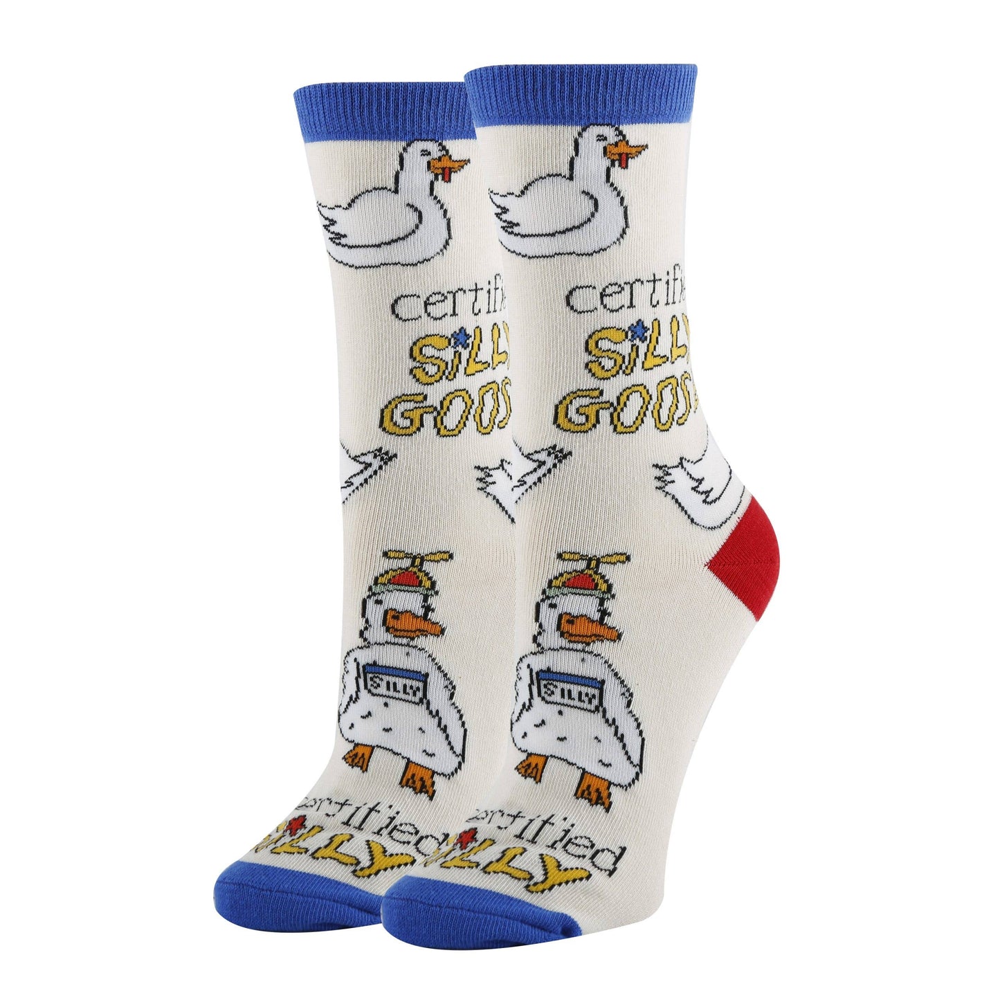 Sock It Up Silly Goose Women's Cotton Crew Socks
