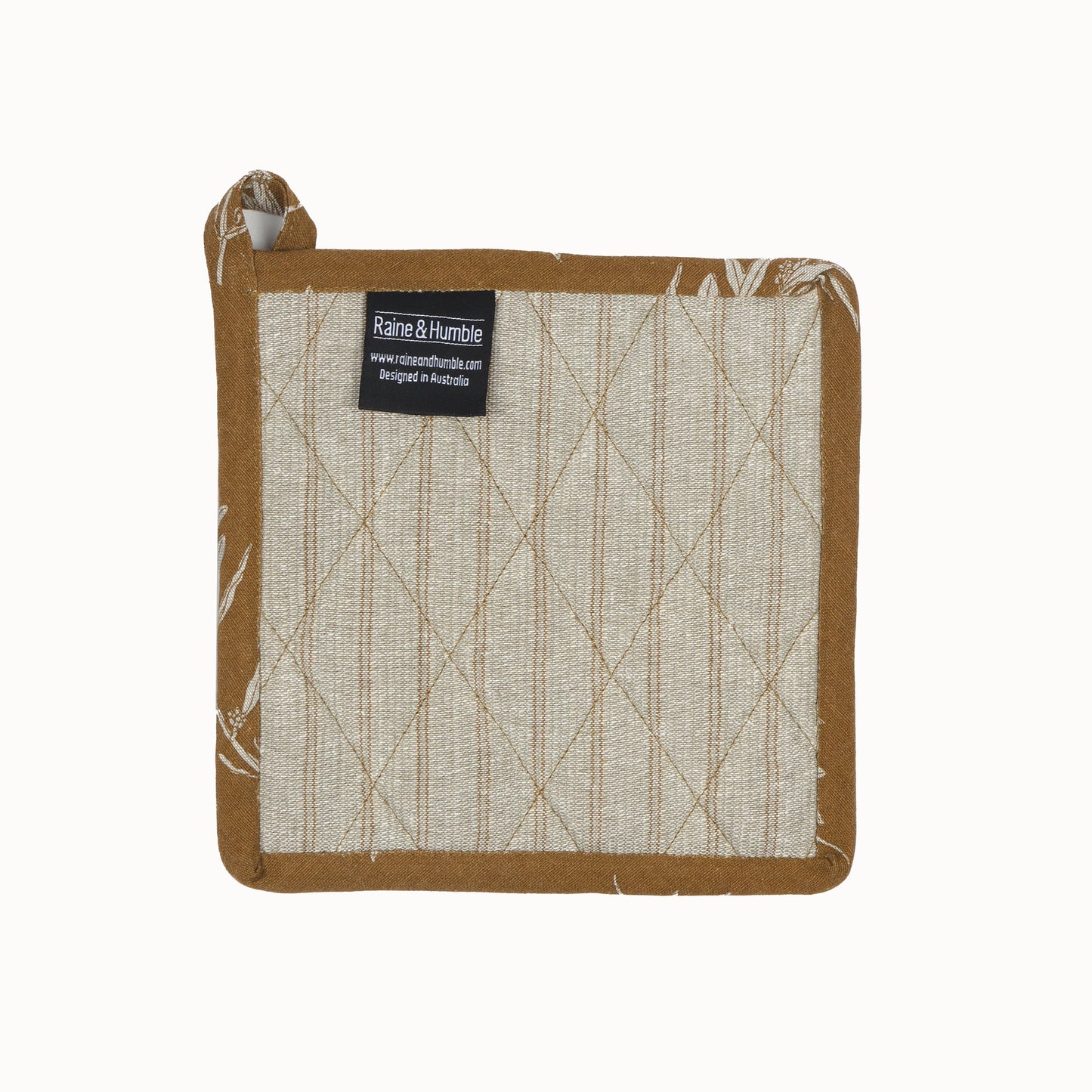 Raine & Humble - Pot Holder Trivets Olives Mustard