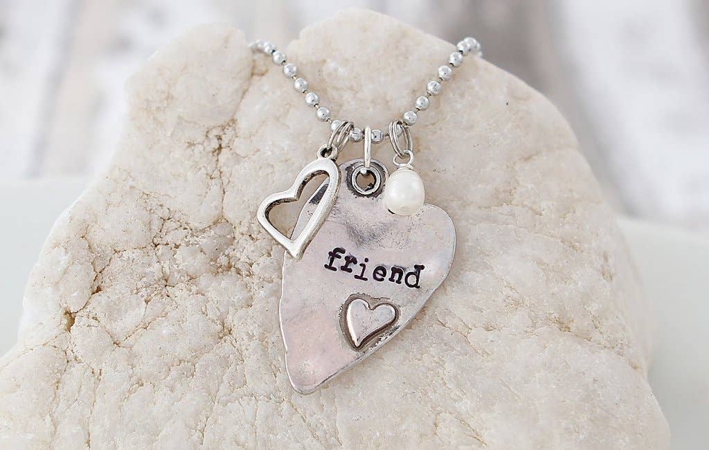 Jennifer Dahl Designs LLC - Friend Heart Necklace