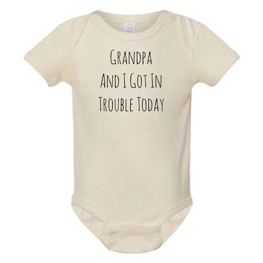 dkhandmade - Grandpa and I Got In Trouble Today Onesie