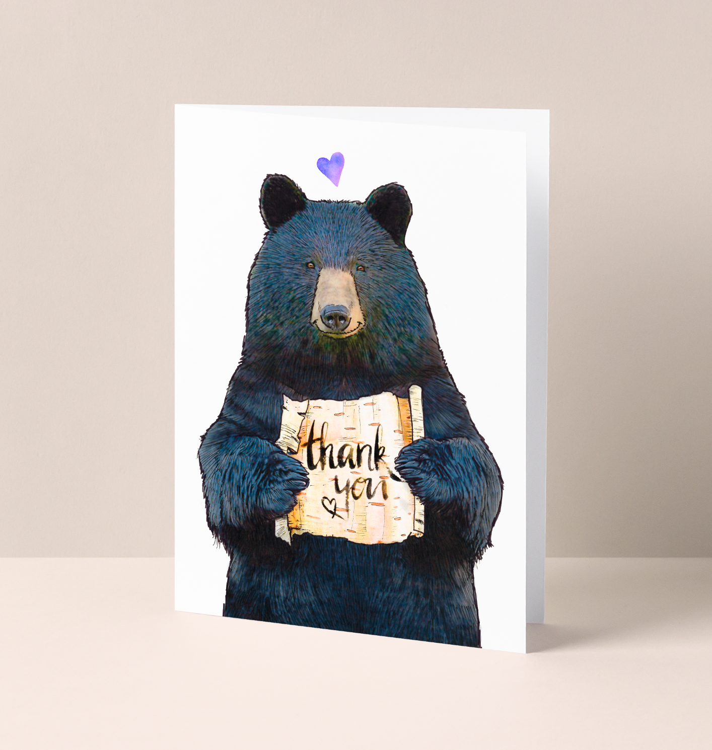 Shawn Braley Illustration - Thank You Bear Greeting Card
