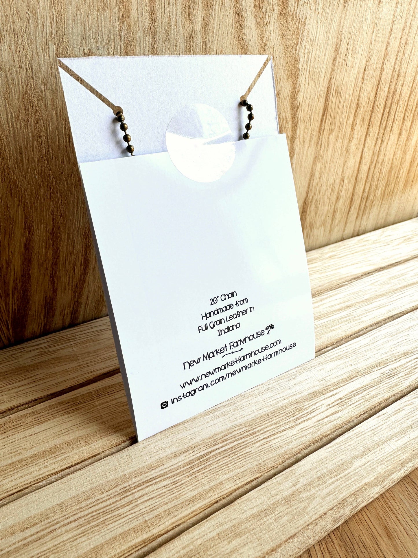 New Market Farmhouse - Forest Leather Pendant Necklace