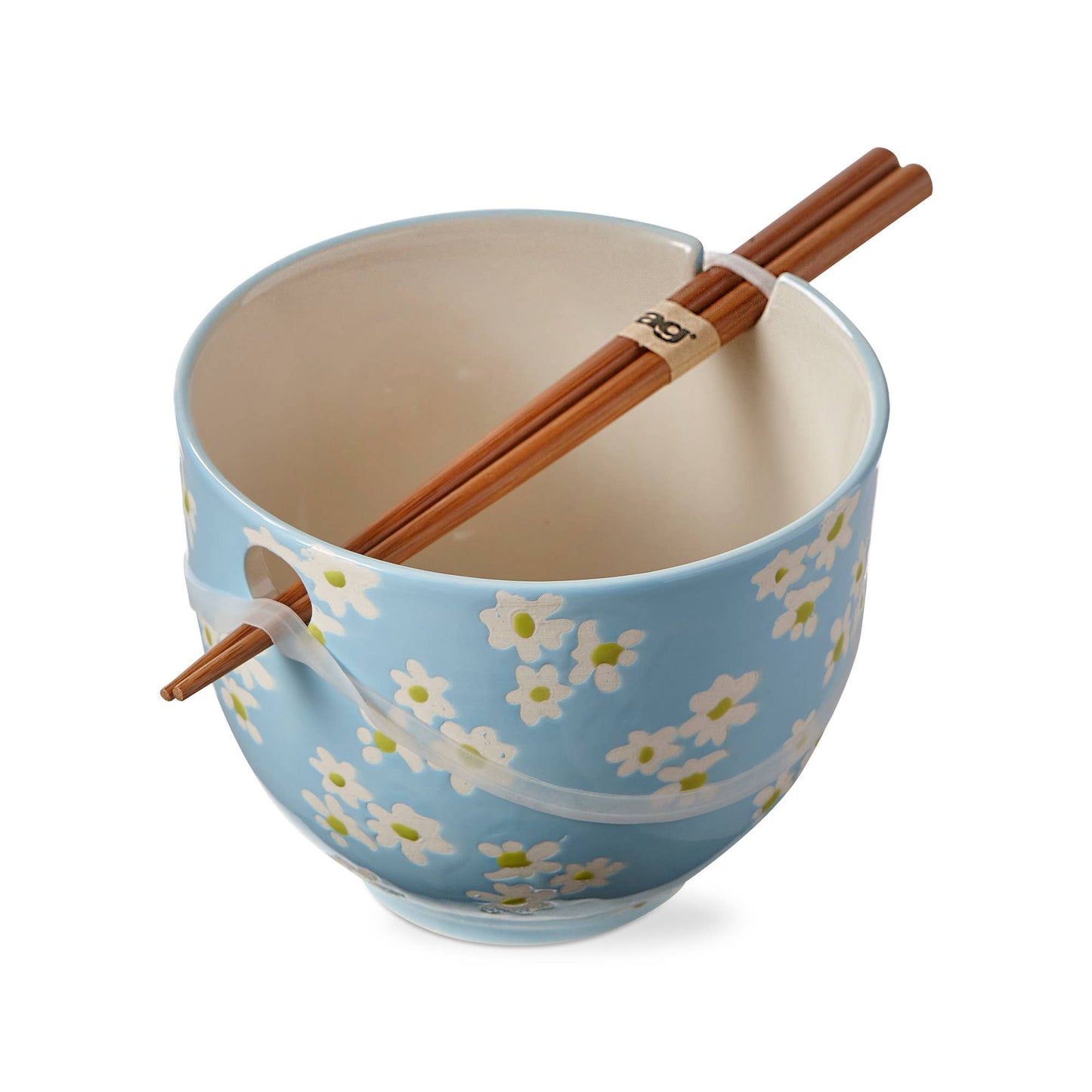 tag - Blossom Noodle Bowl w/ Chopsticks - Aqua