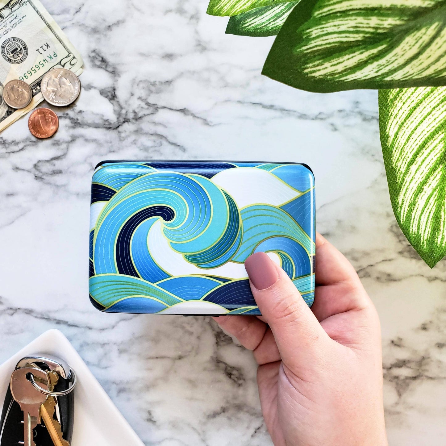 Monarque - Enameled Wave Armored Wallet