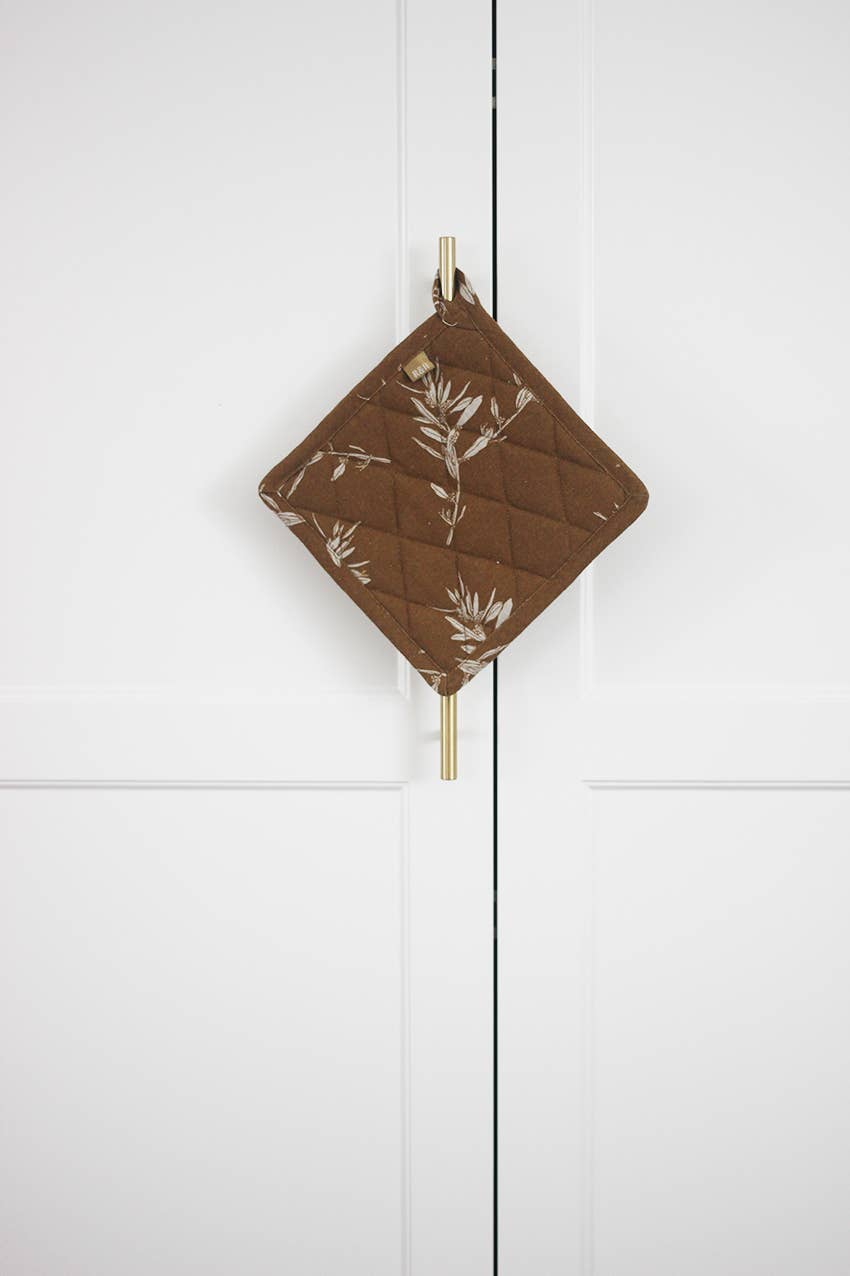 Raine & Humble - Pot Holder Trivets Olives Mustard