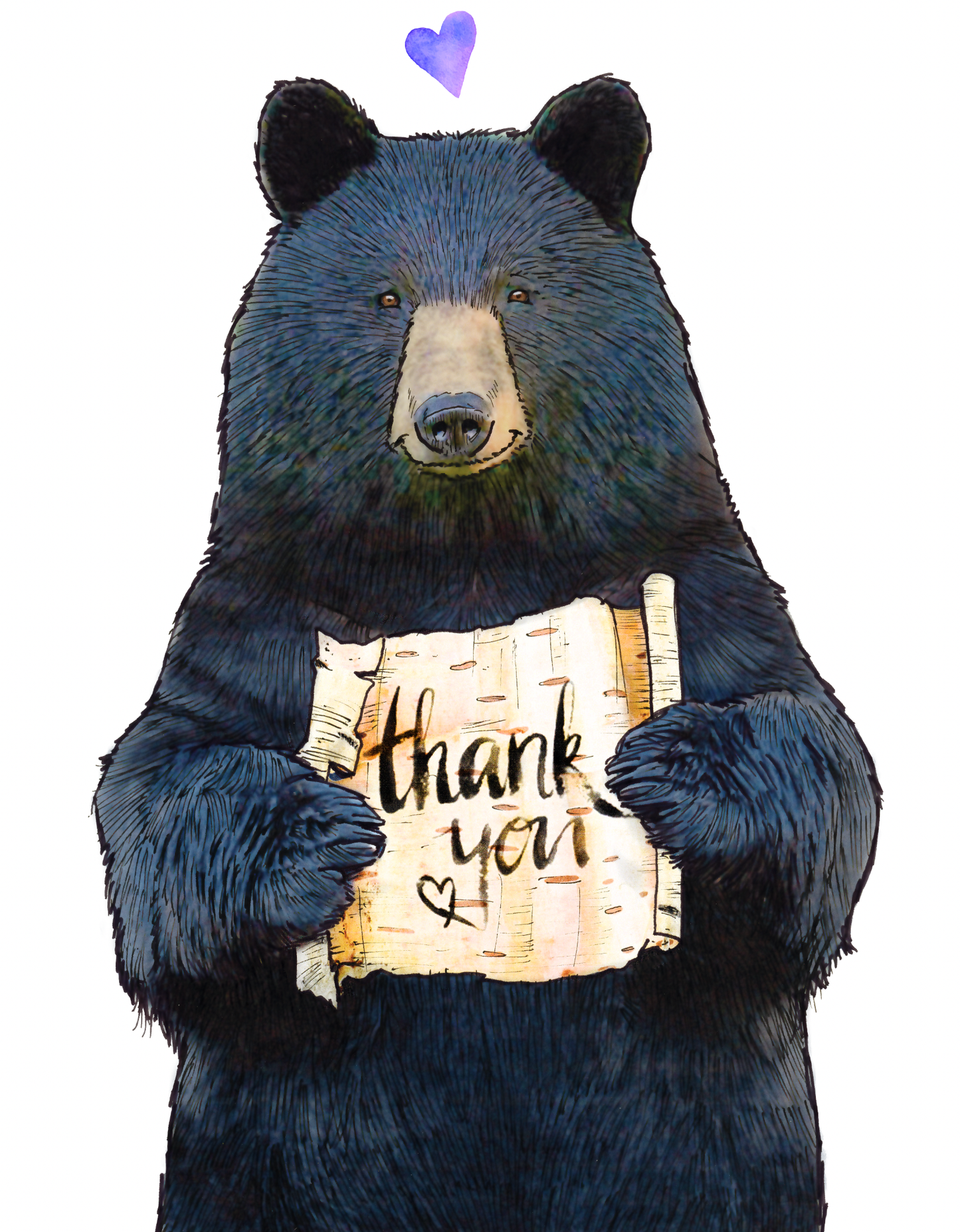 Shawn Braley Illustration - Thank You Bear Greeting Card