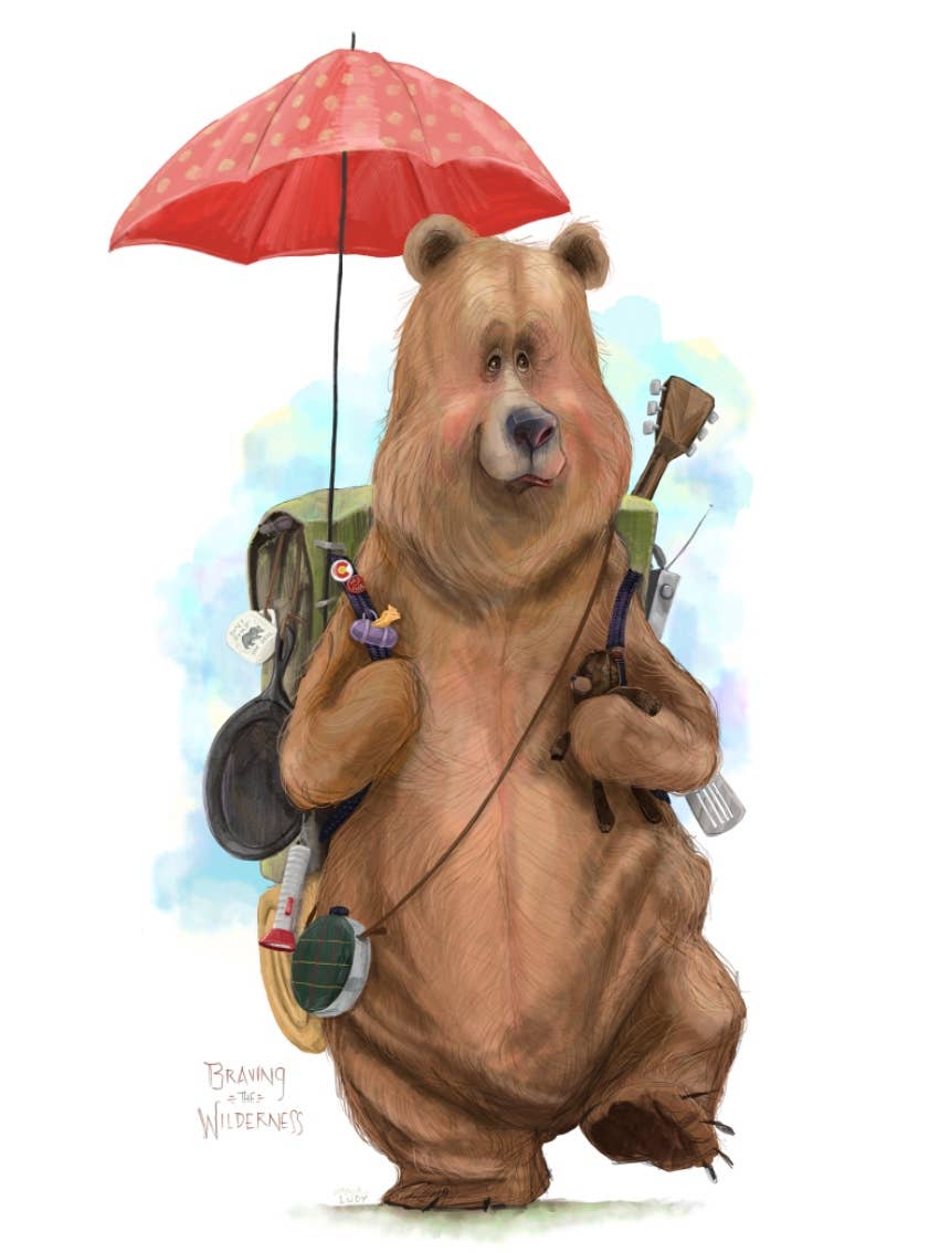 Mark Ludy Art Books & Games - Braving the Wilderness Greeting Card