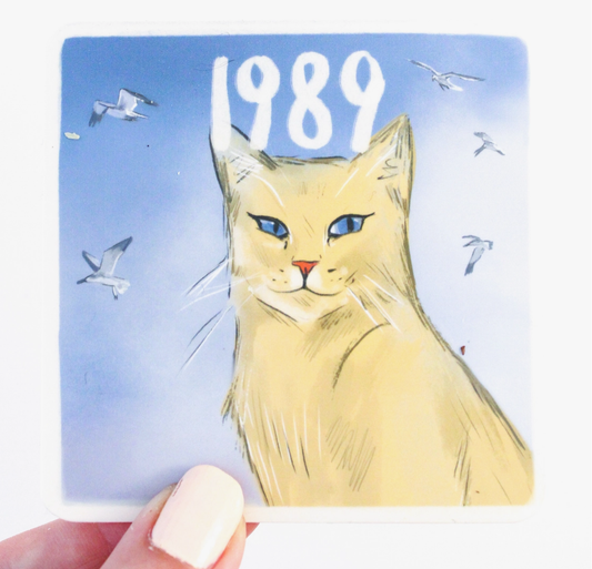 Amy Hartelust Art and Illustration - 1989 Cat Vinyl Sticker