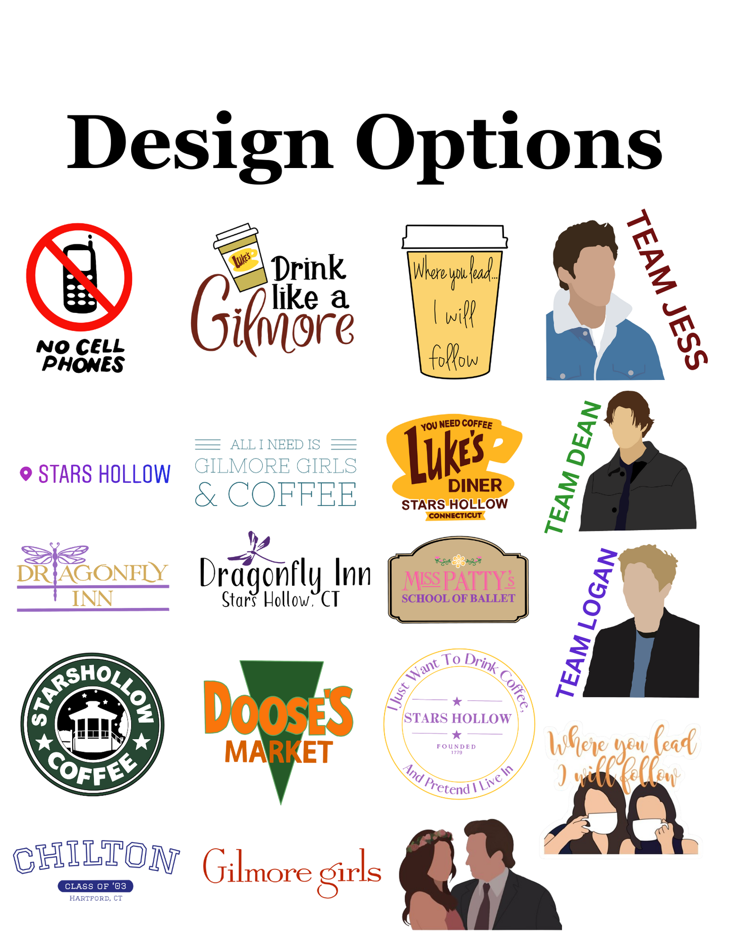 JG Sticker Shop - Gilmore Girls Luke Diner Earrings