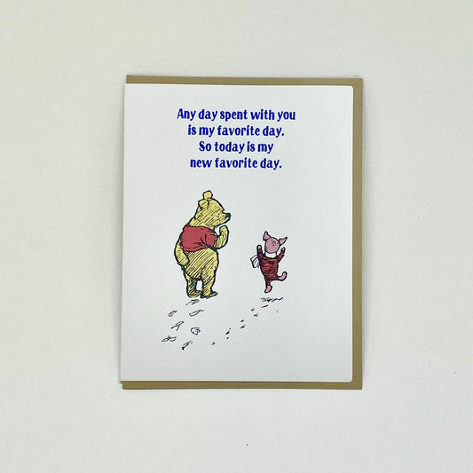 Big Wheel Press - Any Day with You - Pooh Card