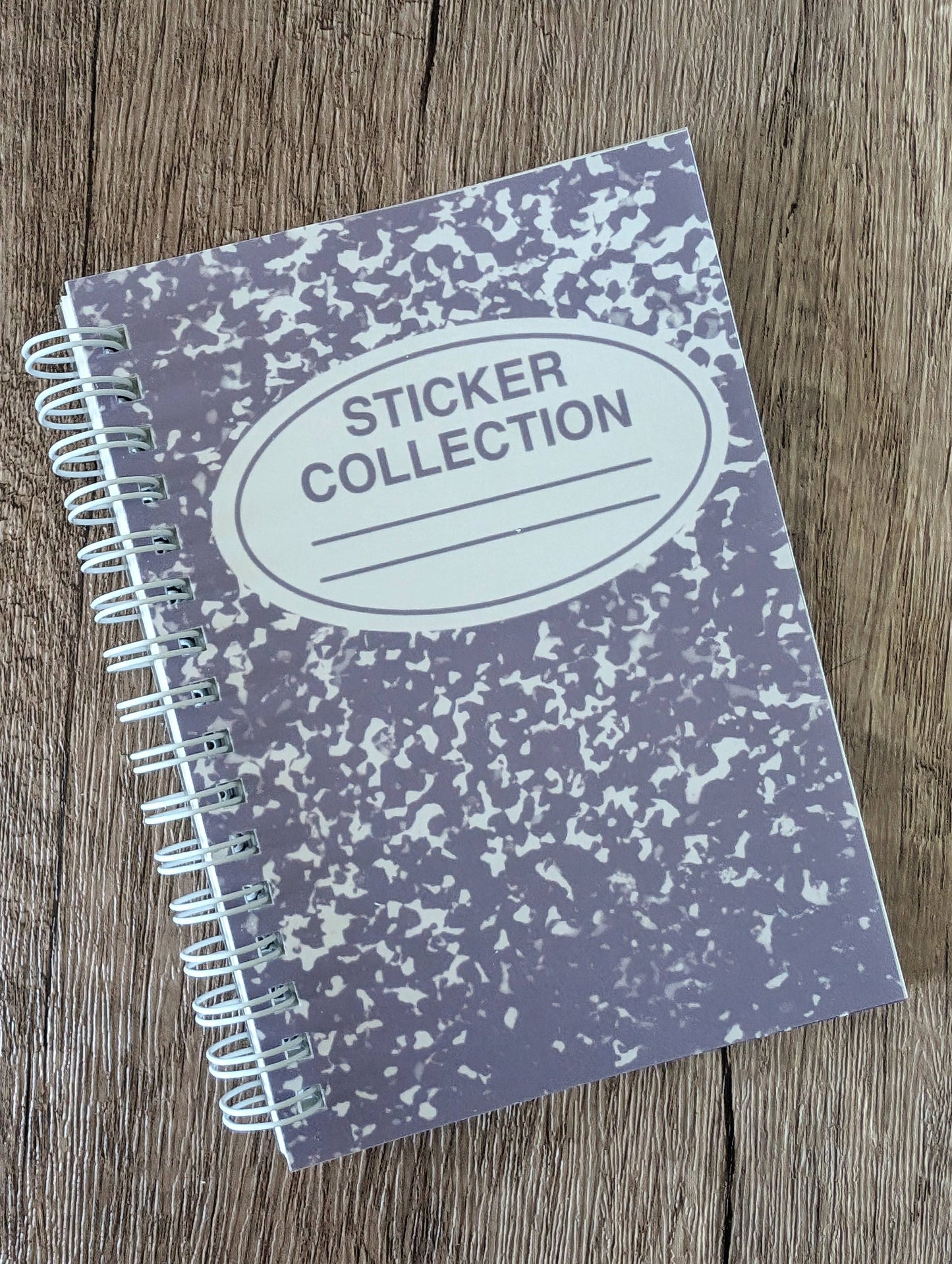 Sadsquatch - Purple Composition Notebook Reusable Sticker Book