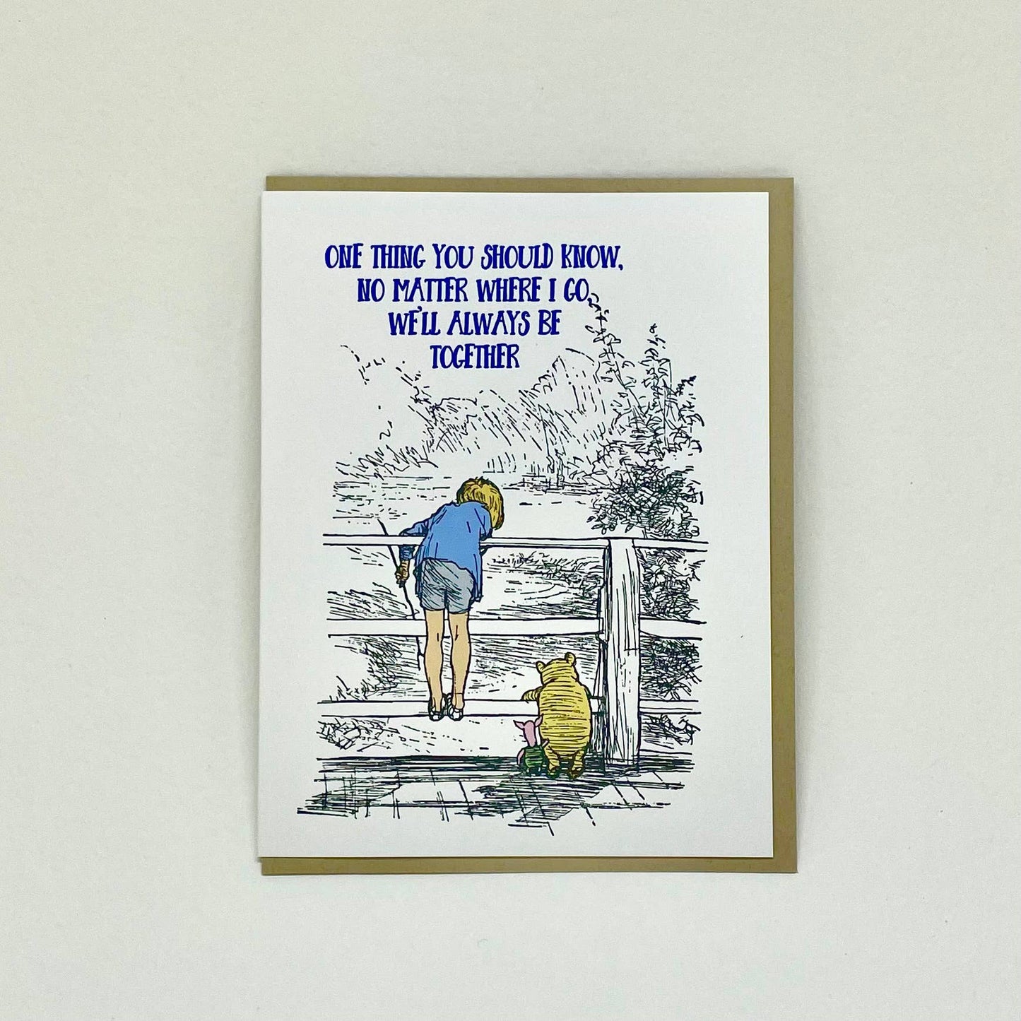 Big Wheel Press - We'll Always be Together - Pooh Card