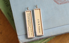 Load image into Gallery viewer, Jennifer Dahl Designs LLC - The Two Towers J.R.R. Tolkien Literary Book Charm Necklace
