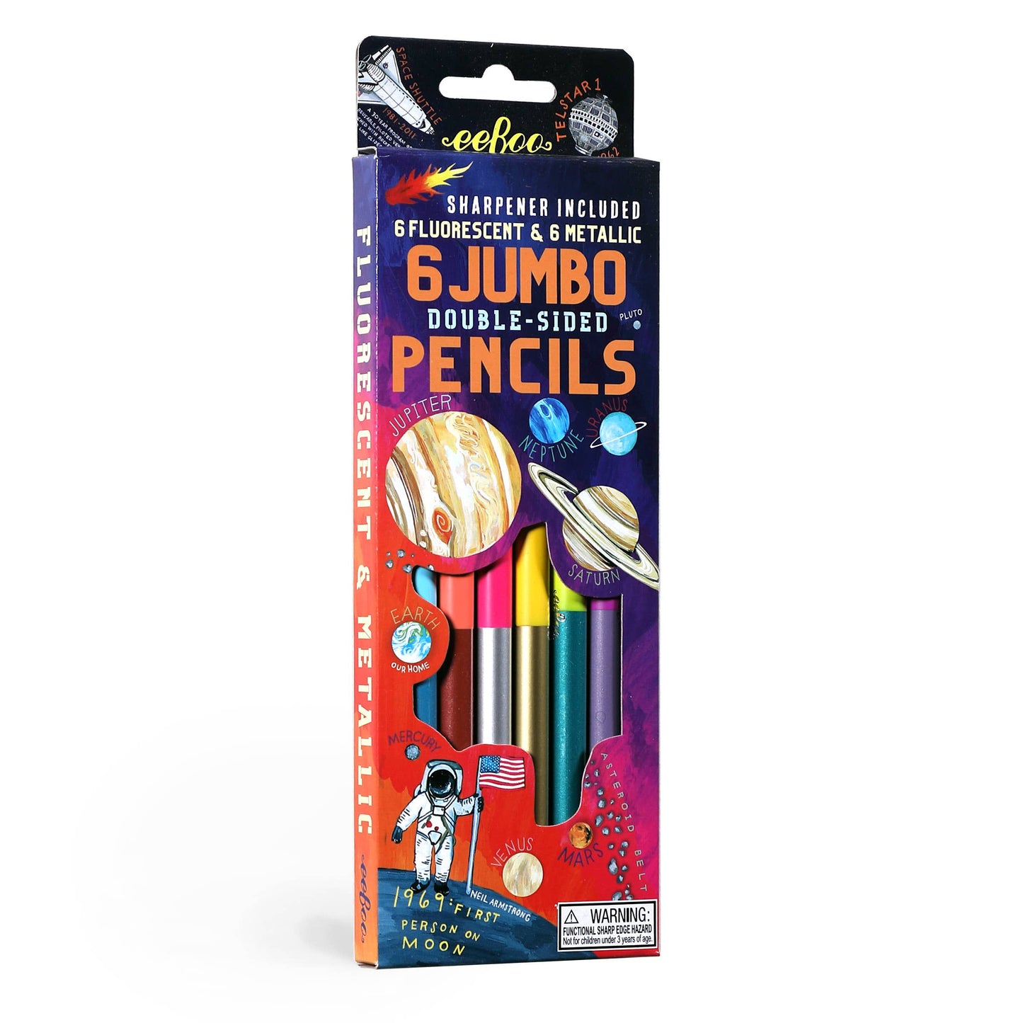 eeBoo - Solar System 6 Jumbo Double Pencils