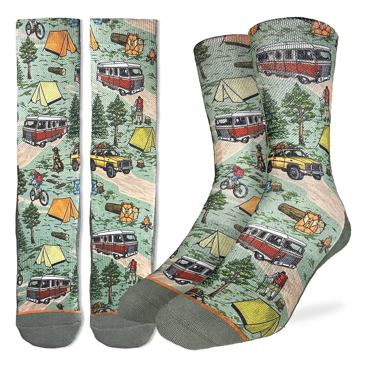 Good Luck Sock - Men's Vintage Camping Trip Socks