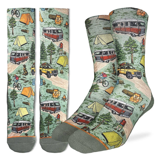 Good Luck Sock - Men's Vintage Camping Trip Socks