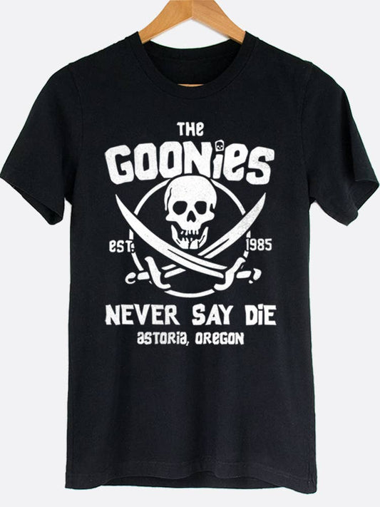 Johnny Threads - Goonies Never Say Die Skeleton Movie Graphic T-Shirt