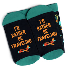 Load image into Gallery viewer, Lavley - I&#39;d Rather Be Traveling Socks
