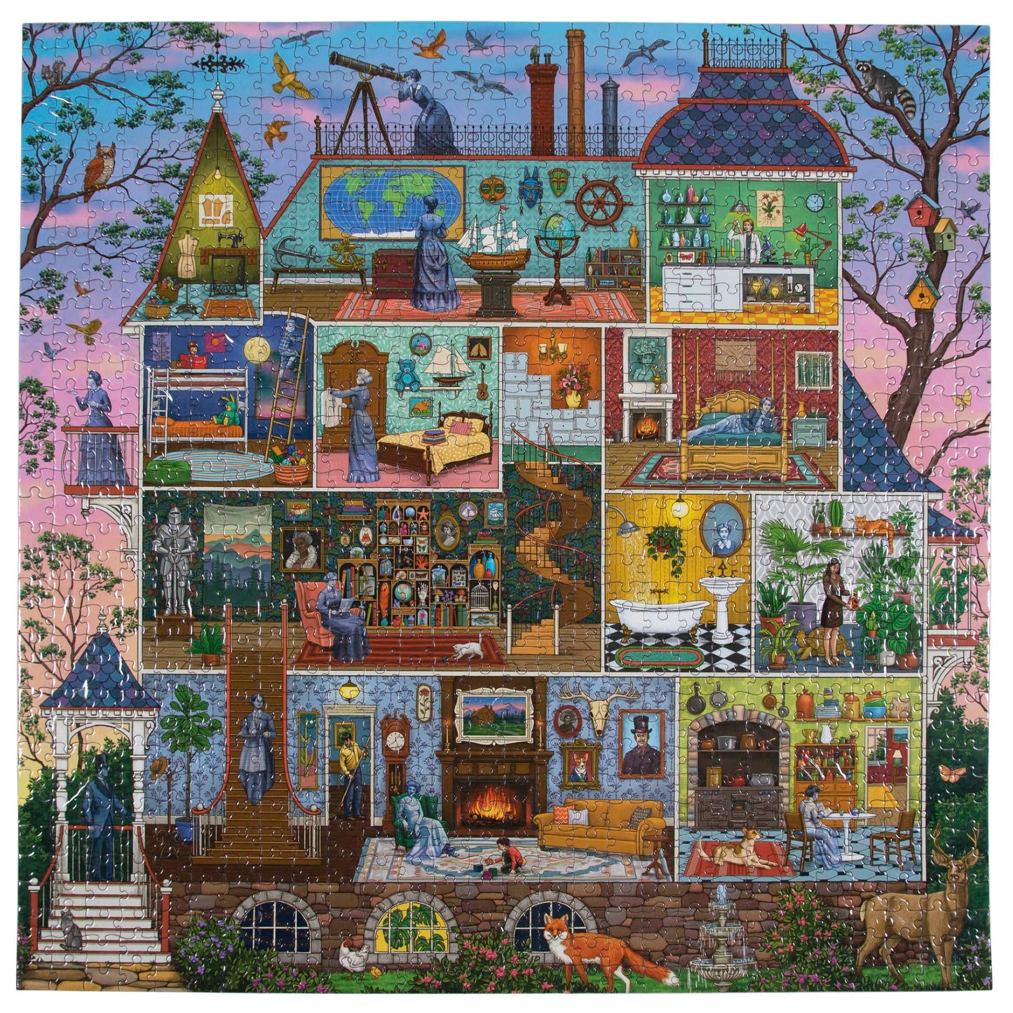 eeBoo - The Alchemist's Home 1000 Piece Square Adult Jigsaw Puzzle