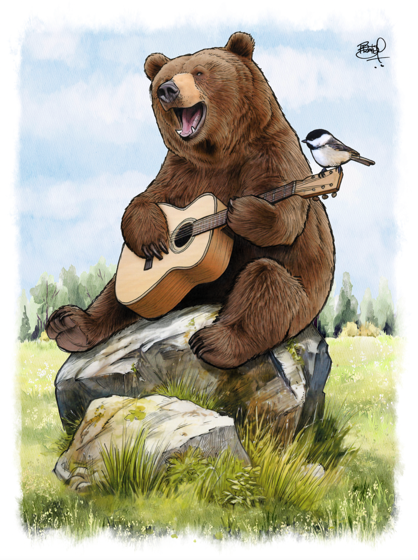 Shawn Braley Illustration - Strum Greeting Card