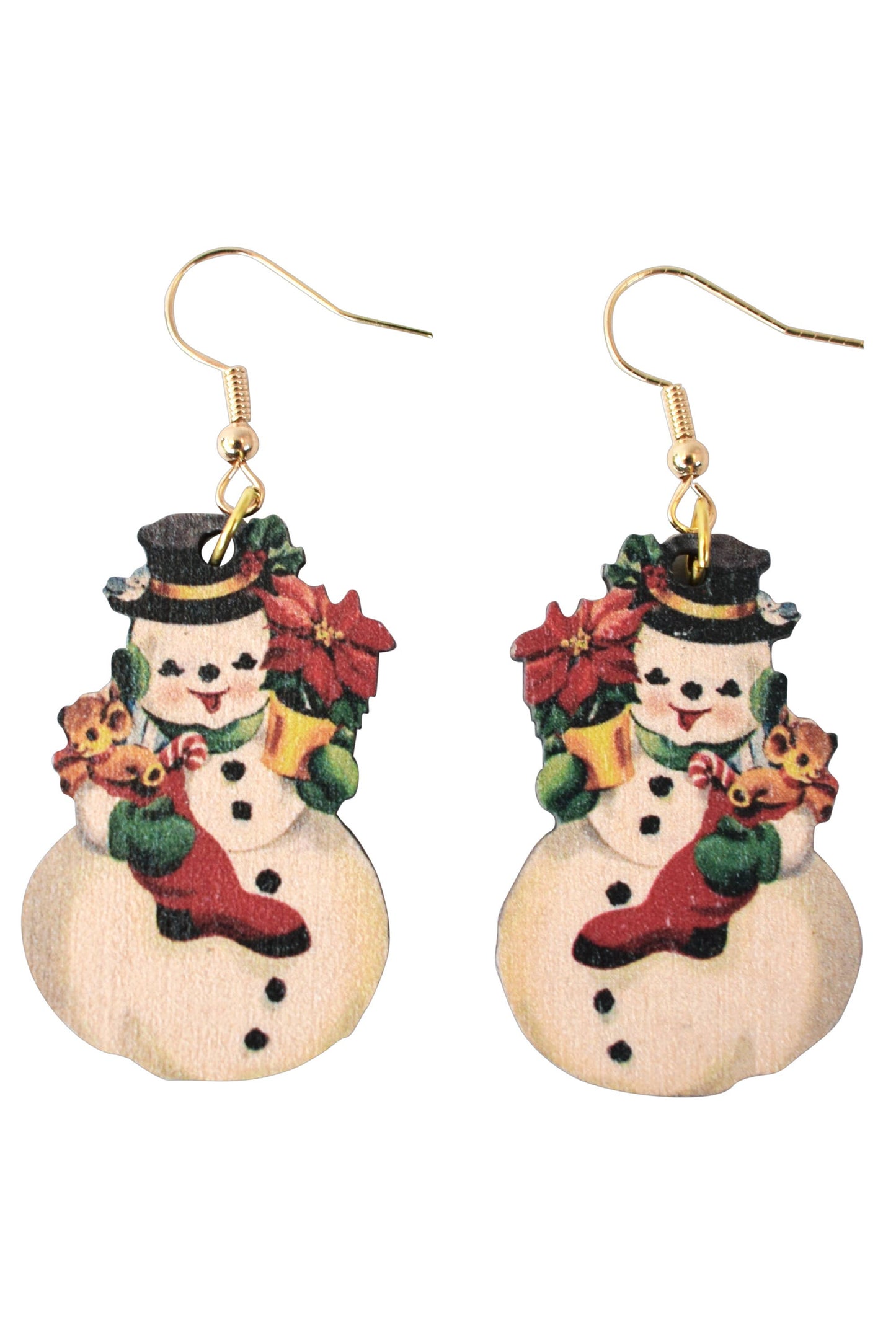 Buy Socks You All - Vintage Snowman Earrings