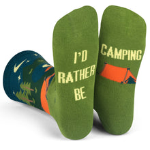 Load image into Gallery viewer, Lavley - I&#39;d Rather Be Camping Socks
