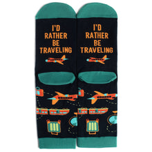 Load image into Gallery viewer, Lavley - I&#39;d Rather Be Traveling Socks
