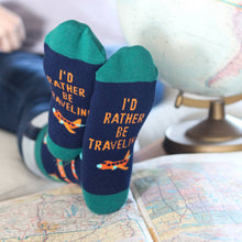 Load image into Gallery viewer, Lavley - I&#39;d Rather Be Traveling Socks
