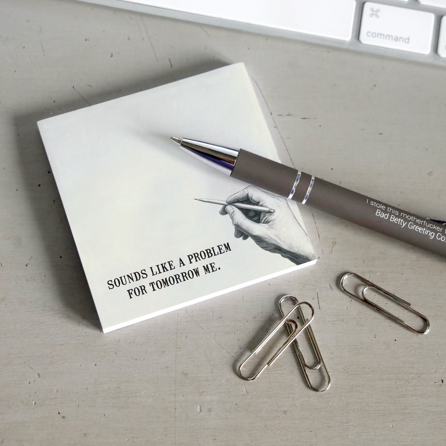 Bad Betty Greeting Co. - Sounds Like a Problem for Tomorrow Me Funny Sticky Note Pad