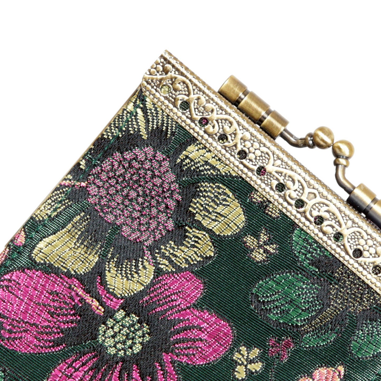 Cathayana - Bamboo Leaves, Brocade Card Holder with RFID Protection