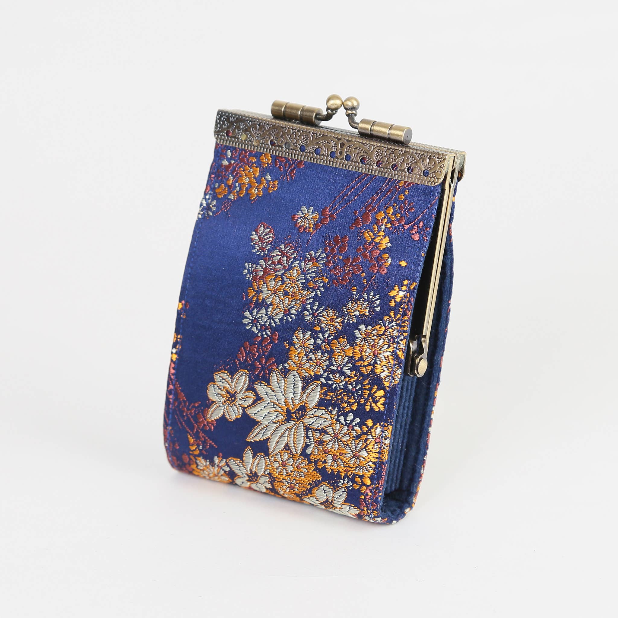 Cathayana - Brocade Small Floral Pattern Card Holder with RFID