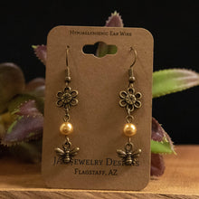 Load image into Gallery viewer, JAC Jewelry Designs - Bee and Flower Earrings
