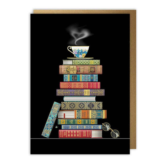 Notes & Queries, Inc. - Book Pile Blank Card