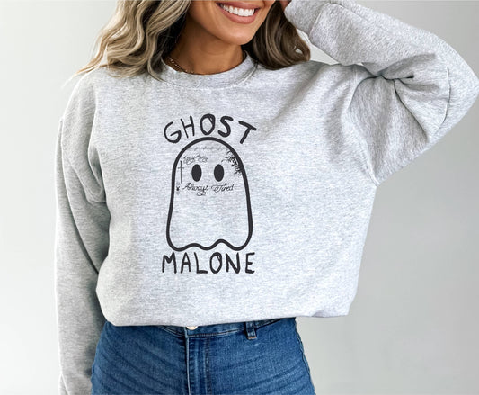 Humm & Willow - Ghost Malone Sweatshirt - Halloween Shirt - Ghost Sweatshirt