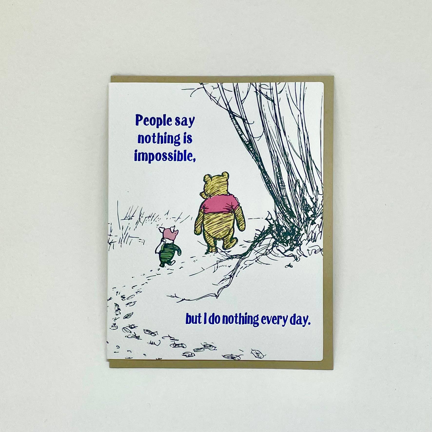 Big Wheel Press - Nothing is Impossible - Pooh Card